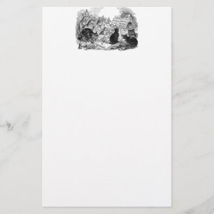 Art Nouveau Cats Briefpapier