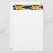 Art Nouveau Cats Briefpapier (Voorkant / Achterkant)