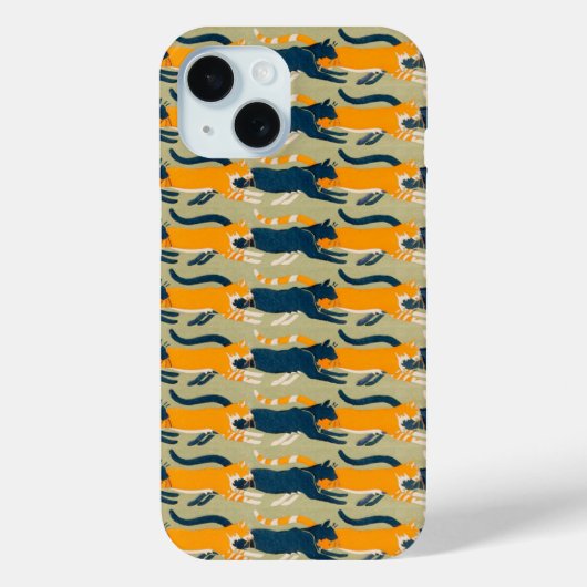 Art Nouveau Cats Case-Mate iPhone Case (Achterkant)