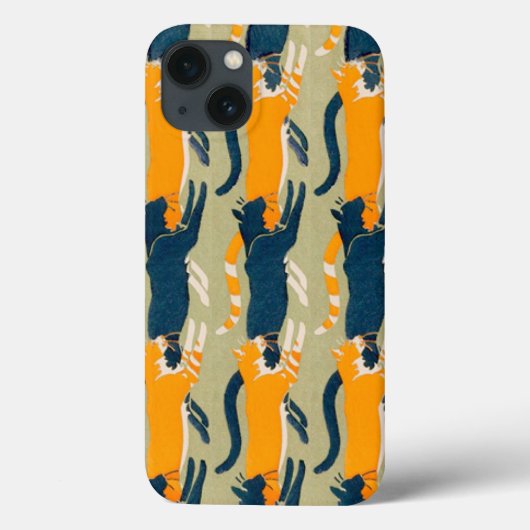 Art Nouveau Cats Case-Mate iPhone Case (Achterkant)