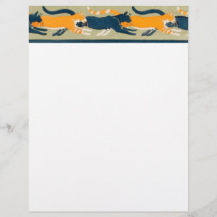 Art Nouveau Cats en Flowers Flyer