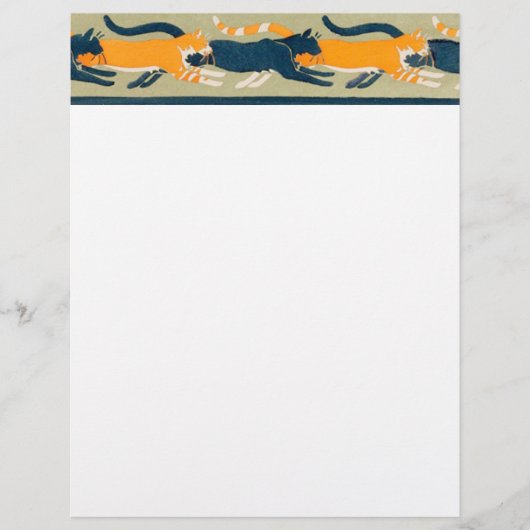 Art Nouveau Cats en Flowers Flyer (Voorkant)