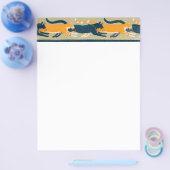 Art Nouveau Cats en Flowers Flyer (Enkel)