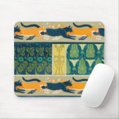 Art Nouveau Cats en Flowers Muismat (Met muis)