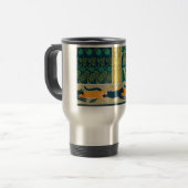 Art Nouveau Cats en Flowers Reisbeker (Voorkant links)