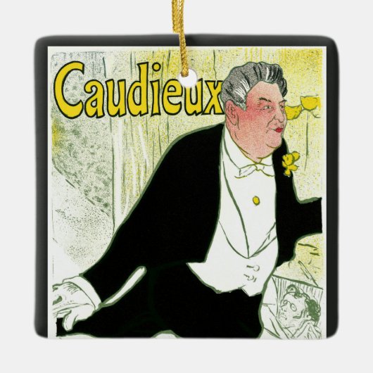 Art Nouveau, Caudieux van Toulouse Lautrec Keramisch Ornament (Voorkant)