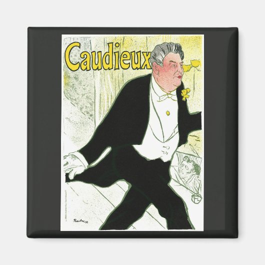  Art Nouveau, Caudieux van Toulouse Lautrec Magneet (Voorkant)