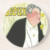  Art Nouveau, Caudieux van Toulouse Lautrec Zandsteen Onderzetter (Voorkant)