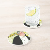  Art Nouveau, Caudieux van Toulouse Lautrec Zandsteen Onderzetter (Zijkant)