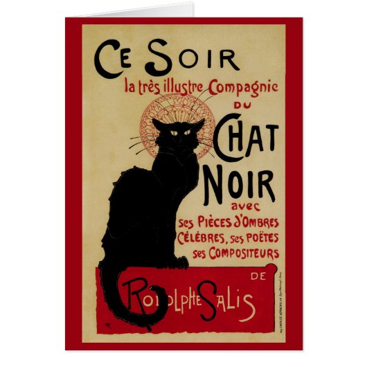 Art Nouveau, Ce Soir Chat Noir Black Cat (Voorkant)