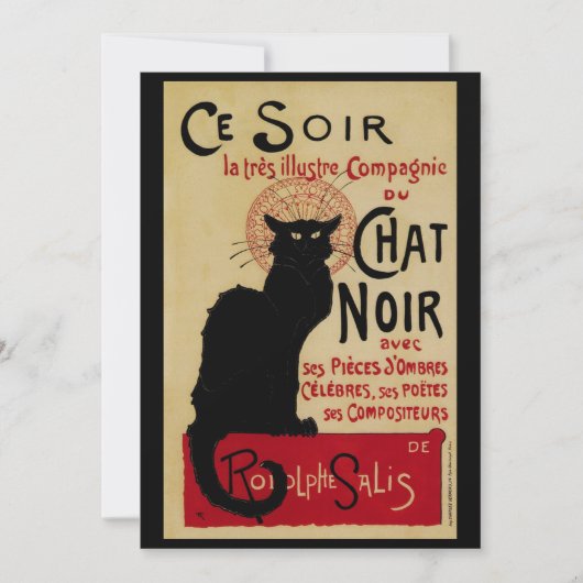 Art Nouveau, Ce Soir Chat Noir Black Cat (Voorkant)