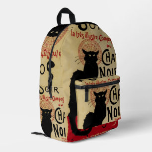  Art Nouveau, Ce Soir Chat Noir Black Cat Bedrukte Rugzak