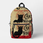  Art Nouveau, Ce Soir Chat Noir Black Cat Bedrukte Rugzak (Voorkant)