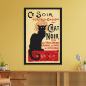 Art Nouveau, Ce Soir Chat Noir Black Cat Canvas Afdruk (Insitu (Woonkamer))
