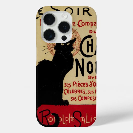 Art Nouveau, Ce Soir Chat Noir Black Cat Case-Mate iPhone Case (Achterkant)