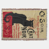 Art Nouveau, Ce Soir Chat Noir Black Cat Deken (Voorkant)