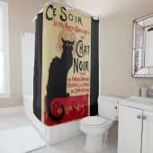 Art Nouveau, Ce Soir Chat Noir Black Cat Douchegordijn (In situ)