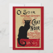  Art Nouveau, Ce Soir Chat Noir Black Cat Kaart (Voorkant)