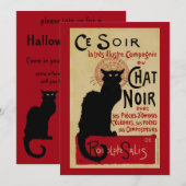  Art Nouveau, Ce Soir Chat Noir Black Cat Kaart (Voorkant / Achterkant)