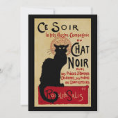  Art Nouveau, Ce Soir Chat Noir Black Cat Kaart (Voorkant)