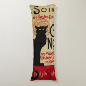  Art Nouveau, Ce Soir Chat Noir Black Cat Lichaamskussen (Voorkant Verticaal)