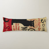  Art Nouveau, Ce Soir Chat Noir Black Cat Lichaamskussen (Voorkant)
