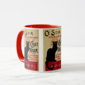 Art Nouveau, Ce Soir Chat Noir Black Cat Mok (Voorkant links)