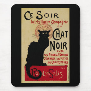  Art Nouveau, Ce Soir Chat Noir Black Cat Muismat