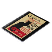  Art Nouveau, Ce Soir Chat Noir Black Cat Notitieboek (Linkerzijde)
