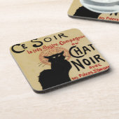  Art Nouveau, Ce Soir Chat Noir Black Cat Onderzetter (Linkerzijde)