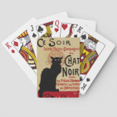 Art Nouveau, Ce Soir Chat Noir Black Cat Pokerkaarten (Achterkant)