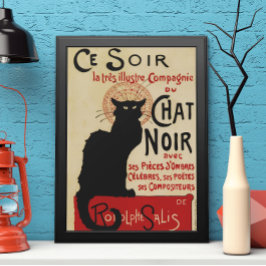  Art Nouveau, Ce Soir Chat Noir Black Cat Poster