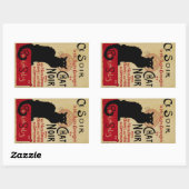  Art Nouveau, Ce Soir Chat Noir Black Cat Rechthoekige Sticker (Vel)