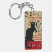  Art Nouveau, Ce Soir Chat Noir Black Cat Sleutelhanger (Voorkant Links)