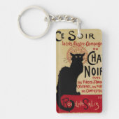  Art Nouveau, Ce Soir Chat Noir Black Cat Sleutelhanger (Voorkant)