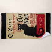  Art Nouveau, Ce Soir Chat Noir Black Cat Strandlaken (Voorkant)