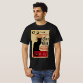  Art Nouveau, Ce Soir Chat Noir Black Cat T-shirt (Voorkant volledig)