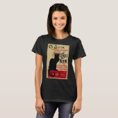  Art Nouveau, Ce Soir Chat Noir Black Cat T-shirt (Voorkant volledig)