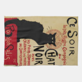  Art Nouveau, Ce Soir Chat Noir Black Cat Theedoek (Horizontaal)