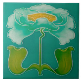 Art Nouveau ceramic firepkace Wall Tile Tegeltje