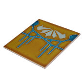 Art Nouveau Ceramic Fireplace Wall Tegel Tegeltje (Zijkant)