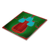 Art Nouveau Ceramic Fireplace Wall Tegel Tegeltje (Zijkant)