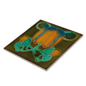 Art Nouveau Ceramic Fireplace Wall Tegel Tegeltje (Zijkant)