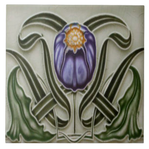 Art Nouveau Ceramic Fireplace Wall Tegel Tegeltje