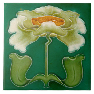 Art Nouveau Ceramic Fireplace Wall Tegel Tegeltje