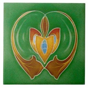 Art Nouveau Ceramic Fireplace Wall Tegel Tegeltje