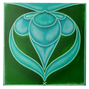 Art Nouveau Ceramic Fireplace Wall Tegel Tegeltje