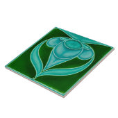 Art Nouveau Ceramic Fireplace Wall Tegel Tegeltje (Zijkant)