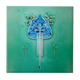 Art Nouveau Ceramic Fireplace Wall tile Tegeltje