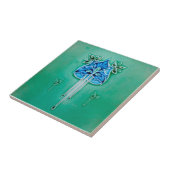 Art Nouveau Ceramic Fireplace Wall tile Tegeltje (Zijkant)